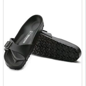 Birkenstock Madrid Essentials slide in black EVA, size 5/6